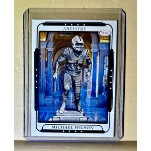 Michael Wilson 2023 SAGE NFL Artistry Football #91 Card